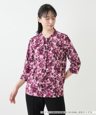 花柄プリントカットソー【Leilian WHITE LABEL