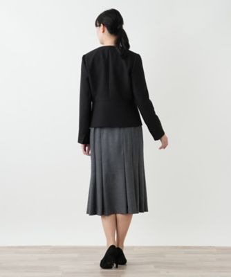 ペプラムジャケット【セレモニー】【Leilian WHITE