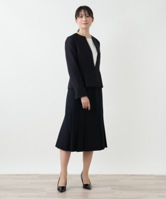 ペプラムジャケット【セレモニー】【Leilian WHITE