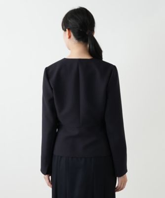 【新品】定価63,800円　レリアン　ペプラムジャケット　ブラック　13＋ ペプラムジャケット【セレモニー】【Leilian WHITE