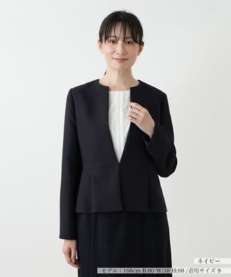 ＜Leilian (Women)＞ペプラムジャケット【セレモニー】【Ｌｅｉｌｉａｎ　ＷＨＩＴＥ　ＬＡＢＥＬ】