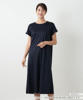 新品試着のみ⭐︎レリアン　フレアワンピース Vネック 六部袖 Vネックフレアワンピース【Leilian WHITE LABEL】|レリアン
