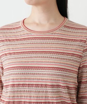 幾何学ボーダーカットソー【Leilian WHITE LABEL