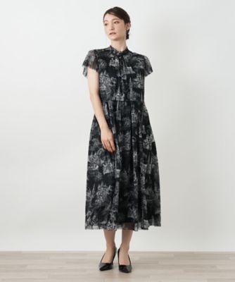 ★M&S Collection プリントボタンスルーフレア 淑女ワンピ★ プリントフレアワンピース | BOURGE (Women)/ブールジュ | 三越