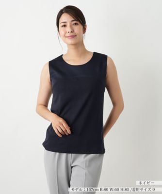 ＜Leilian (Women)＞異素材切替タンクトップ