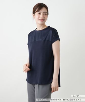 ＜Leilian (Women)＞異素材切替カットソー