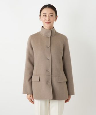 カシミヤスタンドカラーショートコート | Leilian (Women)/レリアン