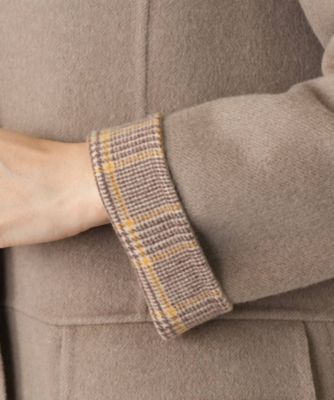 送料無料】カシミヤスタンドカラーショートコート | Leilian