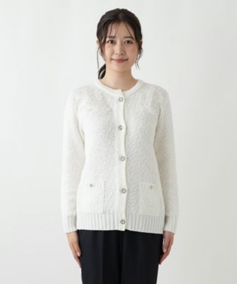 レリアン　レースカーデガン かぎ編みレースカーディガン【Leilian WHITE LABEL】|レリアン