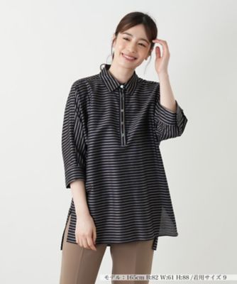 ストライプブラウス【ROCHAS Premiere】 | Leilian