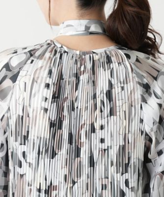 プリントボウタイブラウス【ROCHAS Premiere