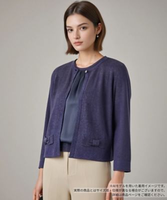 ＜BOURGE (Women)＞ラメニットカーディガン