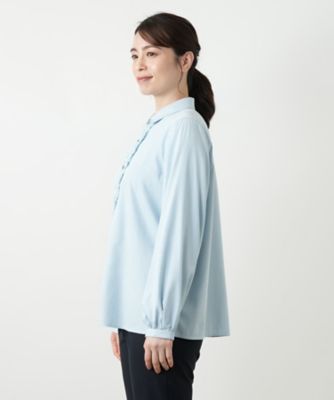 レリアンROCHAS Premier コンビ二ットブラウス長袖 9号 プリントブラウス【ROCHAS Premiere】 | Leilian