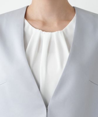 ノーカラーVネックジャケット | BOURGE (Women)/ブールジュ