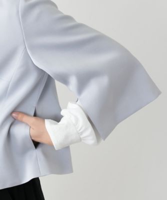 ノーカラーVネックジャケット | BOURGE (Women)/ブールジュ