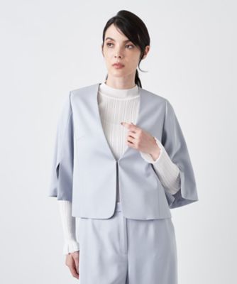 ＜BOURGE (Women)＞ノーカラーＶネックジャケット