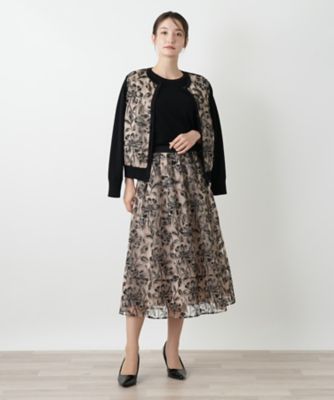 新品 theory luxe 24SS ボタニカル柄 スカート 36 ボタニカル柄シアースカート | BOURGE (Women)/ブールジュ | 三越