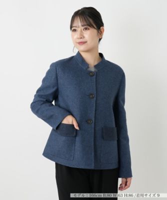 ＜Leilian (Women)＞スタンドカラージャケット【ＭＡＮＩＧＬＩＡ】【ＢＯＴＴＯ　ＧＩＵＳＥＰＰＥ】
