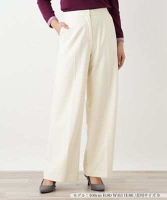 ＜Leilian (Women)＞センタープレスワイドパンツ