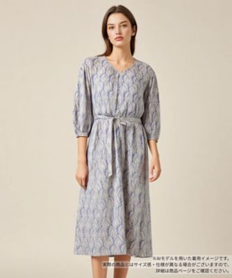 【SALE】BOURGE (Women)/ブールジュ プリントフレアワンピース 83チャイロ ワンピース・ドレス【三越伊勢丹/公式】