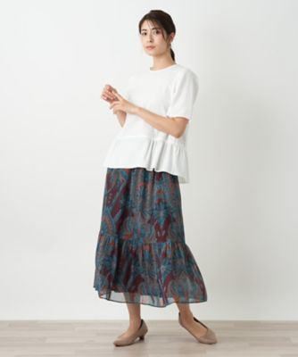 ER2GOLF ぺイズリー柄スカート DAY CLOSET スカート レディース ペイズリー柄ロングスカート