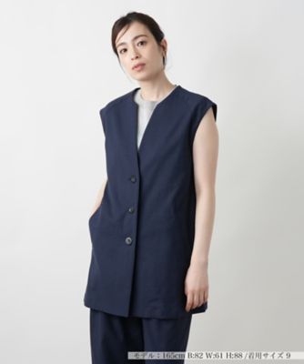 ＜BOURGE (Women)＞ノーカラーベスト