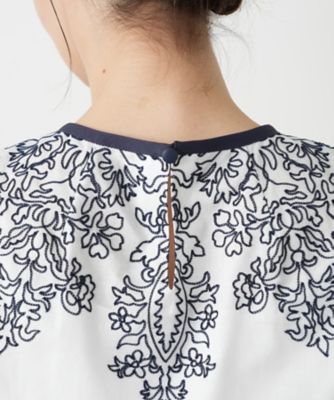 刺繍フレンチスリーブブラウス | BOURGE (Women)/ブールジュ | 三越