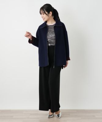 レリアン スタンドカラージャケット　大きいサイズ15+　フロントジップ スタンドカラージップアウター | Leilian (Women)/レリアン