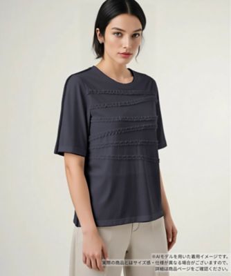 BOURGE (Women)/ブールジュ リボンボーダーカットソー 39ネービーブル トップス【三越伊勢丹/公式】