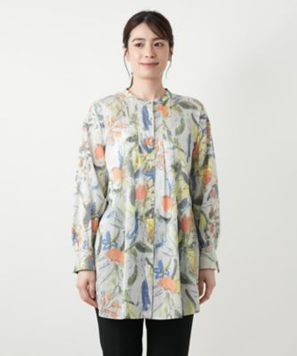 大きいサイズ13♪ ロシャスプルミエール レリアン 総柄プリントブラウス プリントブラウス【ROCHAS Premiere】 | Leilian