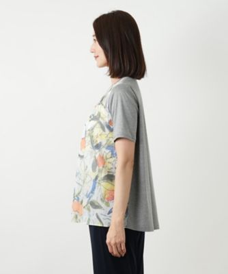 Leilian / レリアン プリント切替カットソー【MUSE BY ROCHAS Premiere】 店舗人気】ペイズリープリントカットソー【MUSE BY ROCHAS
