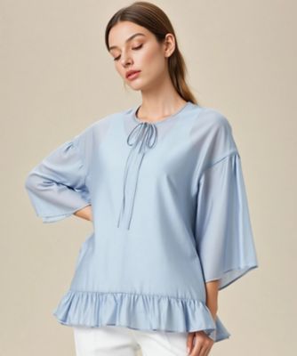 TOMORROWLAND / トゥモローランド レースステッチ バックネックプルオーバー レースステッチ バックネックプルオーバー | maison
