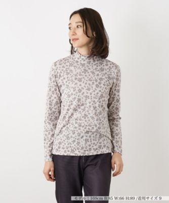 Leilian (Women)/レリアン プリントハイネックカットソー 73ピンク トップス【三越伊勢丹/公式】