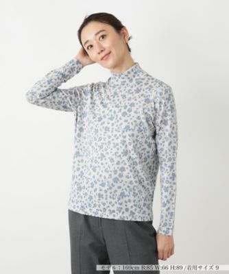 Leilian (Women)/レリアン プリントハイネックカットソー 33サックス トップス【三越伊勢丹/公式】