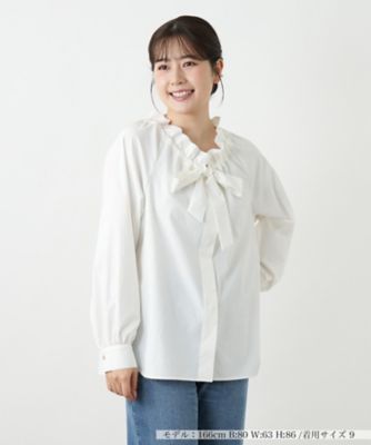 ＜Leilian (Women)＞洗えるリボンブラウス【２５年９月カタログ】