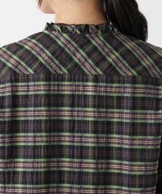 ラメチェックブラウス【Leilian WHITE LABEL