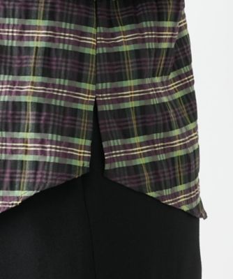 ラメチェックブラウス【Leilian WHITE LABEL