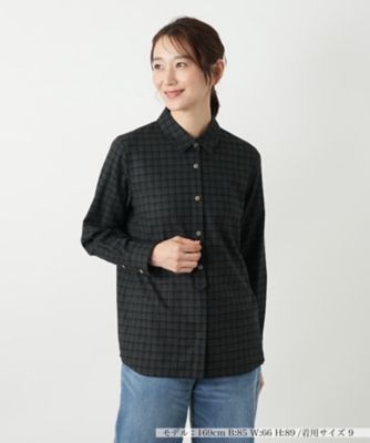 ＜Leilian (Women)＞チェックシャツブラウス【Ｌｅｉｌｉａｎ　ＷＨＩＴＥ　ＬＡＢＥＬ】