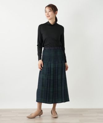 チェックプリーツスカート【Leilian WHITE LABEL