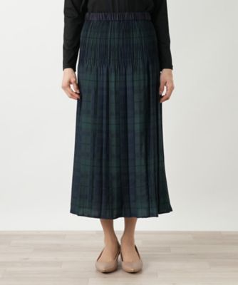 チェックプリーツスカート【Leilian WHITE LABEL
