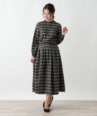 Leilian WHITE LABEL レリアン　チェックフレアスカート 11 ラメチェックフレアスカート【Leilian WHITE LABEL