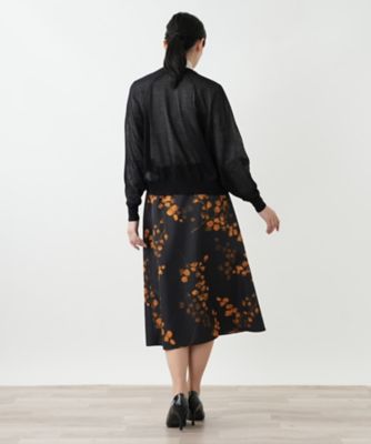 花柄プリントスカート【Leilian WHITE LABEL