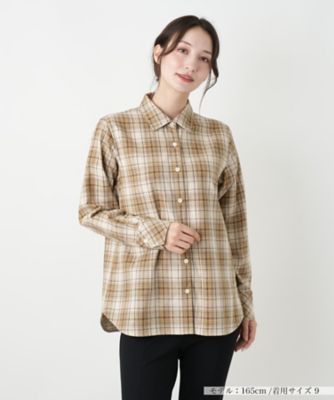 ＜Leilian (Women)＞リバーシブルチェックブラウス