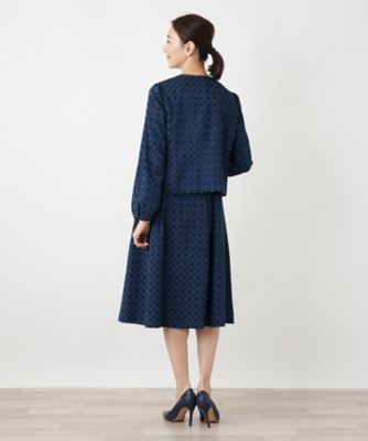 ドット柄セットアップスーツ【セレモニー】 | Leilian (Women