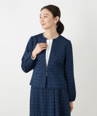 ドット柄セットアップスーツ【セレモニー】 | Leilian (Women