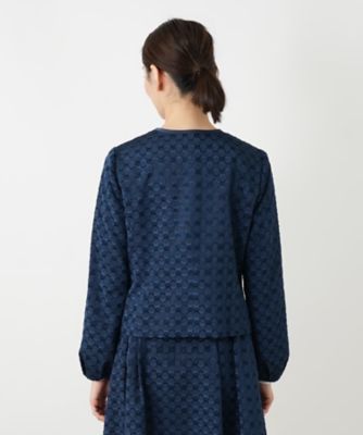 ドット柄セットアップスーツ【セレモニー】 | Leilian (Women