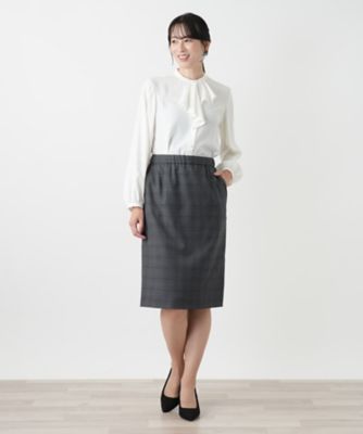 チェックタイトスカート【LORO PIANA】 | Leilian (Women