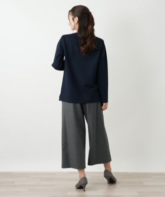 新品未着用★伊勢丹アンリアレイジ コラボ シルクカットソー プリントハイネックカットソー【Leilian WHITE