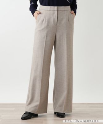 ＜Leilian (Women)＞センタープレスワイドパンツ