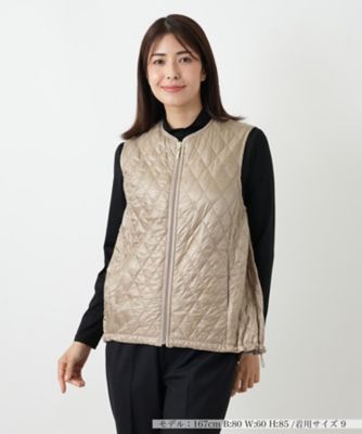 【送料無料】Leilian (Women)/レリアン 中わたキルティングベスト 83チャイロ コート・ジャケット【三越伊勢丹/公式】